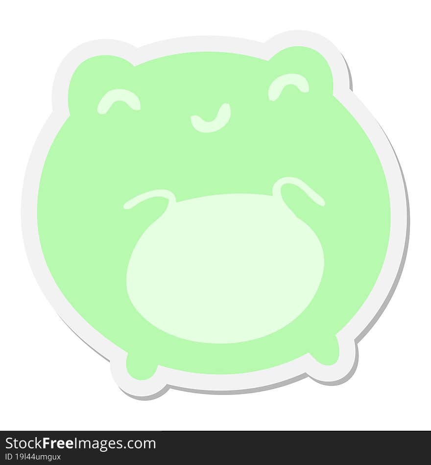 cute cartoon frog sticker