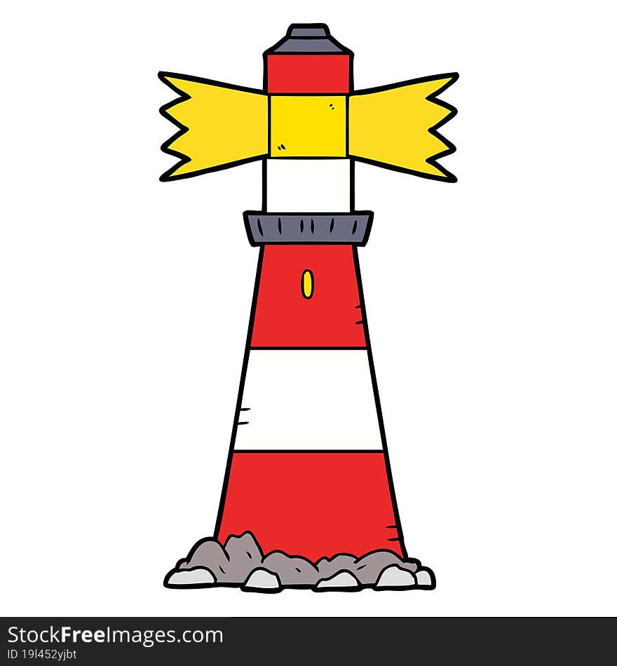 cartoon lighthouse. cartoon lighthouse