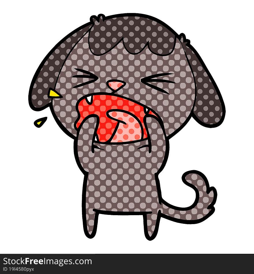 cute cartoon dog barking. cute cartoon dog barking