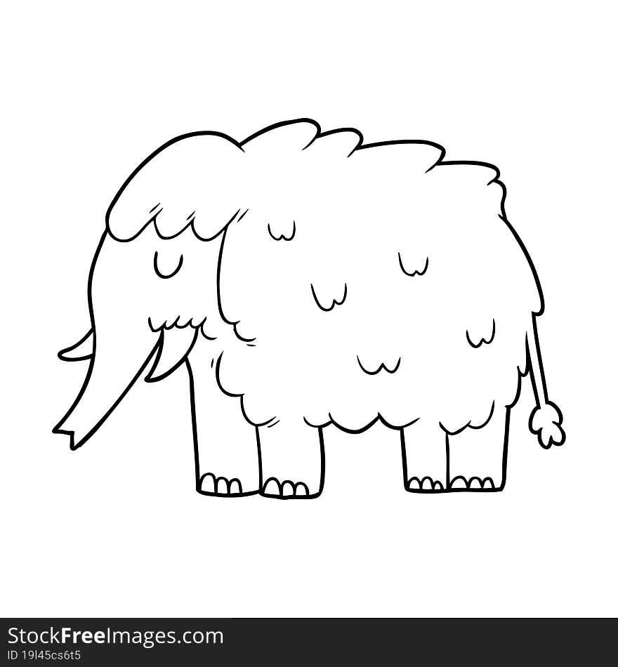 cartoon mammoth. cartoon mammoth