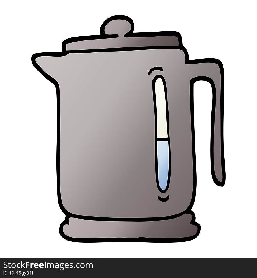 vector gradient illustration cartoon kettle