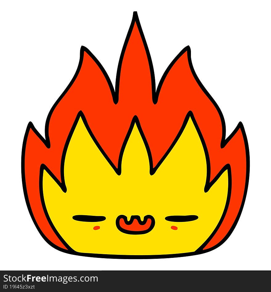 cute flame demon cartoon