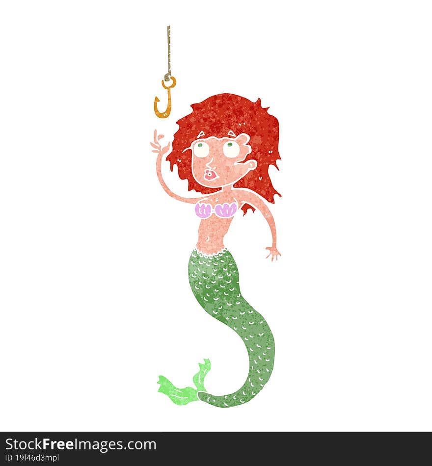 cartoon mermaid and hook