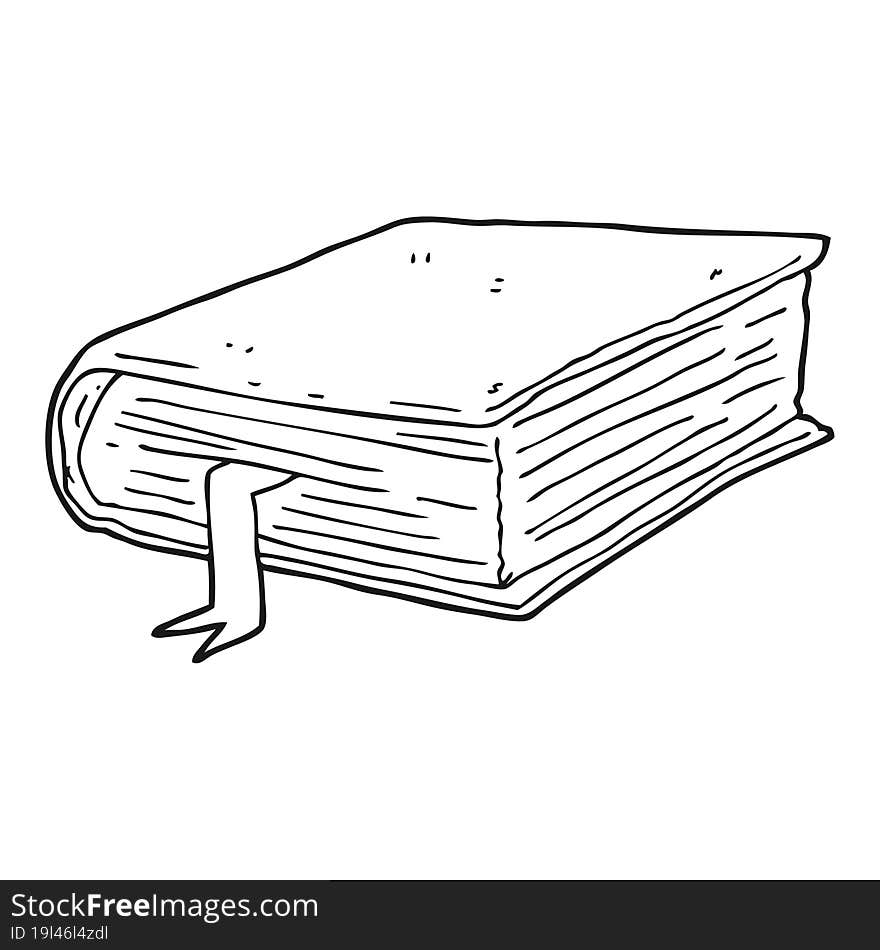 Black And White Cartoon Thick Book