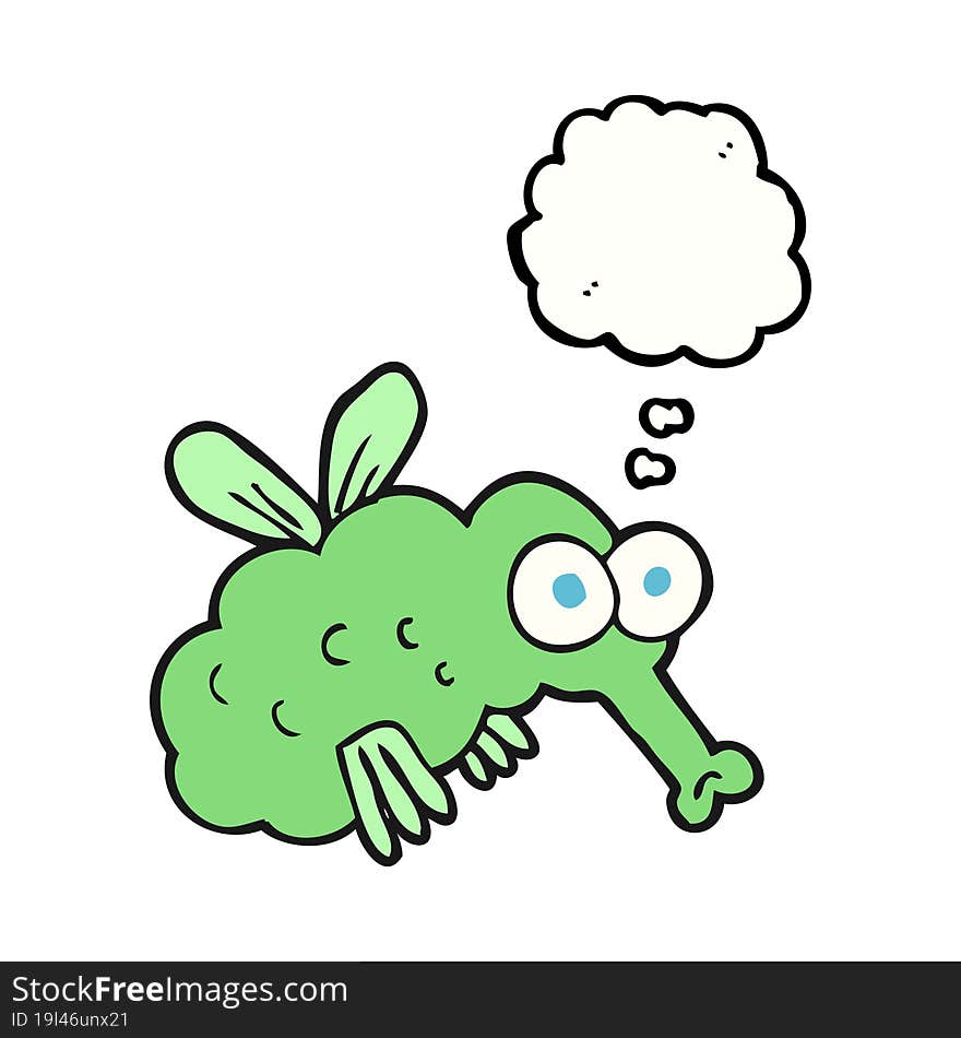 thought bubble cartoon fly