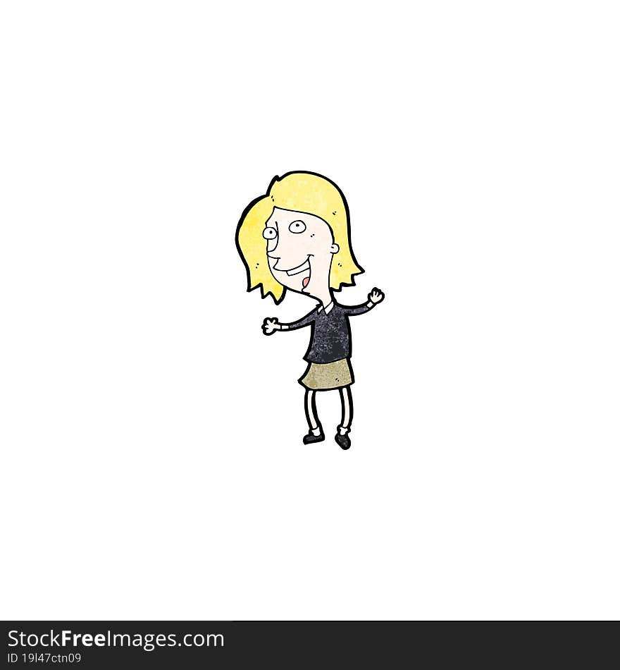 Cartoon Dancing Woman