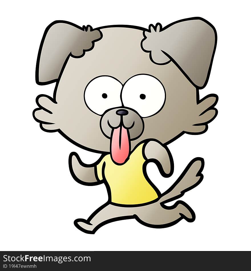 cartoon dog with tongue sticking out. cartoon dog with tongue sticking out