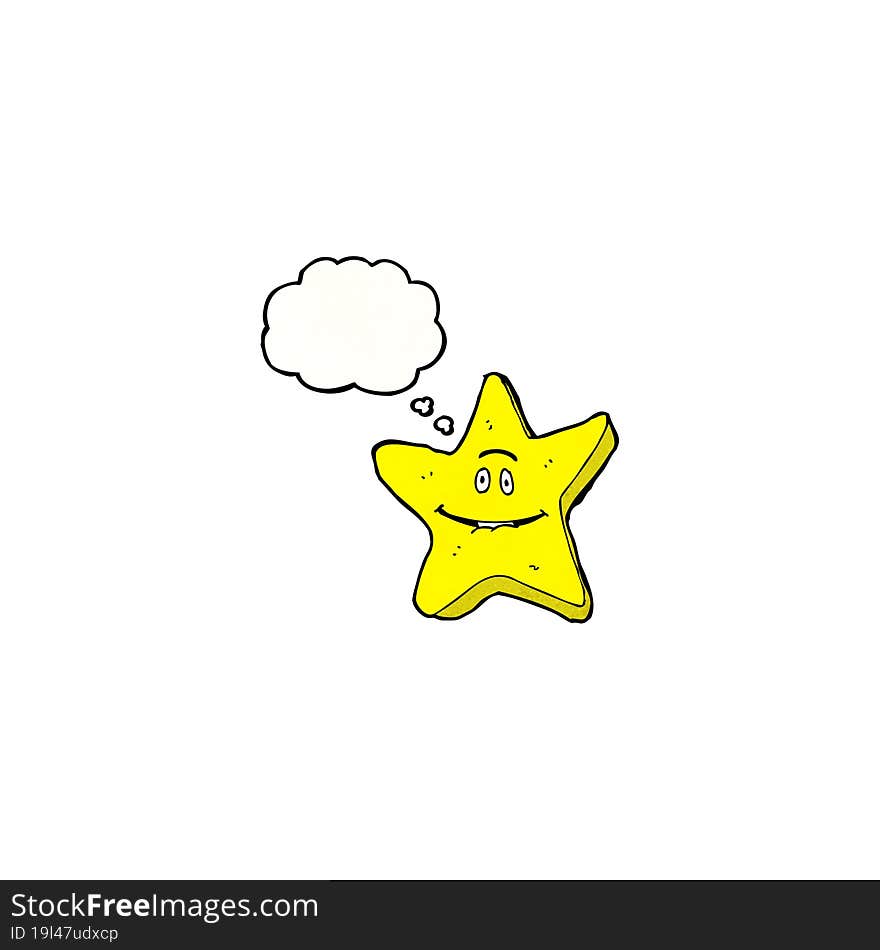 cartoon star with speech bubble