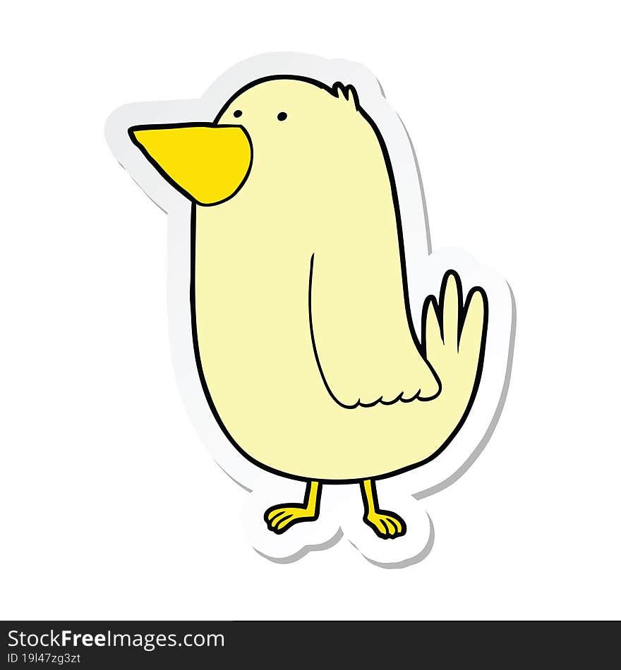 sticker of a Cartoon Bird