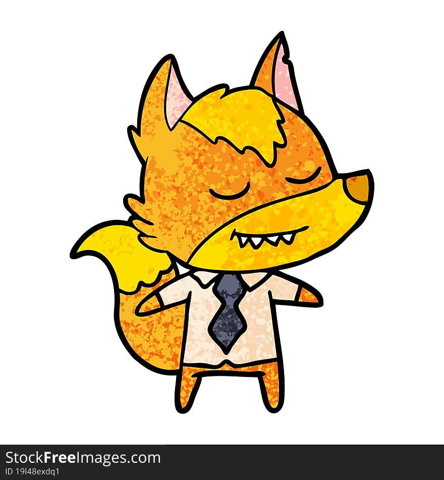 office worker fox cartoon character. office worker fox cartoon character