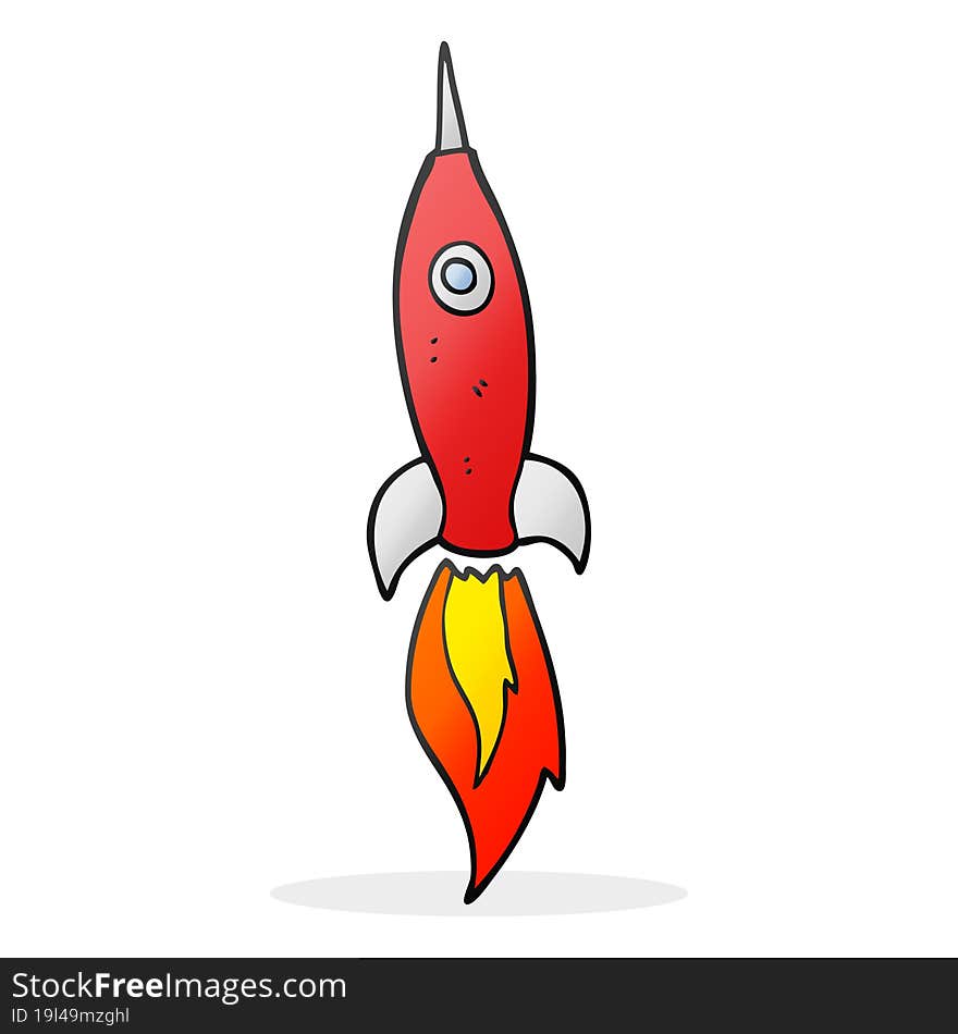 cartoon rocket