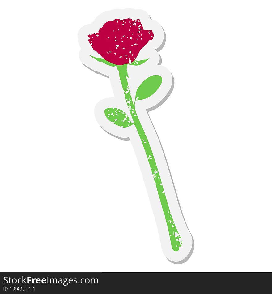 single rose grunge sticker