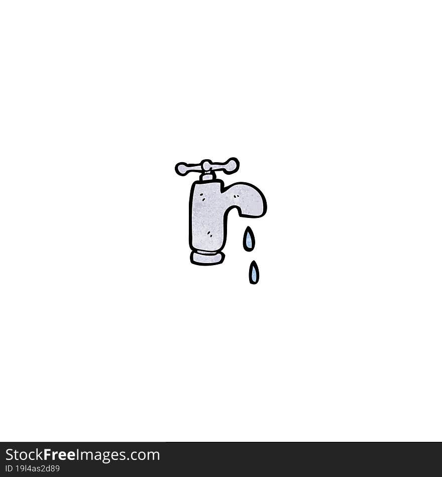 cartoon dripping faucet