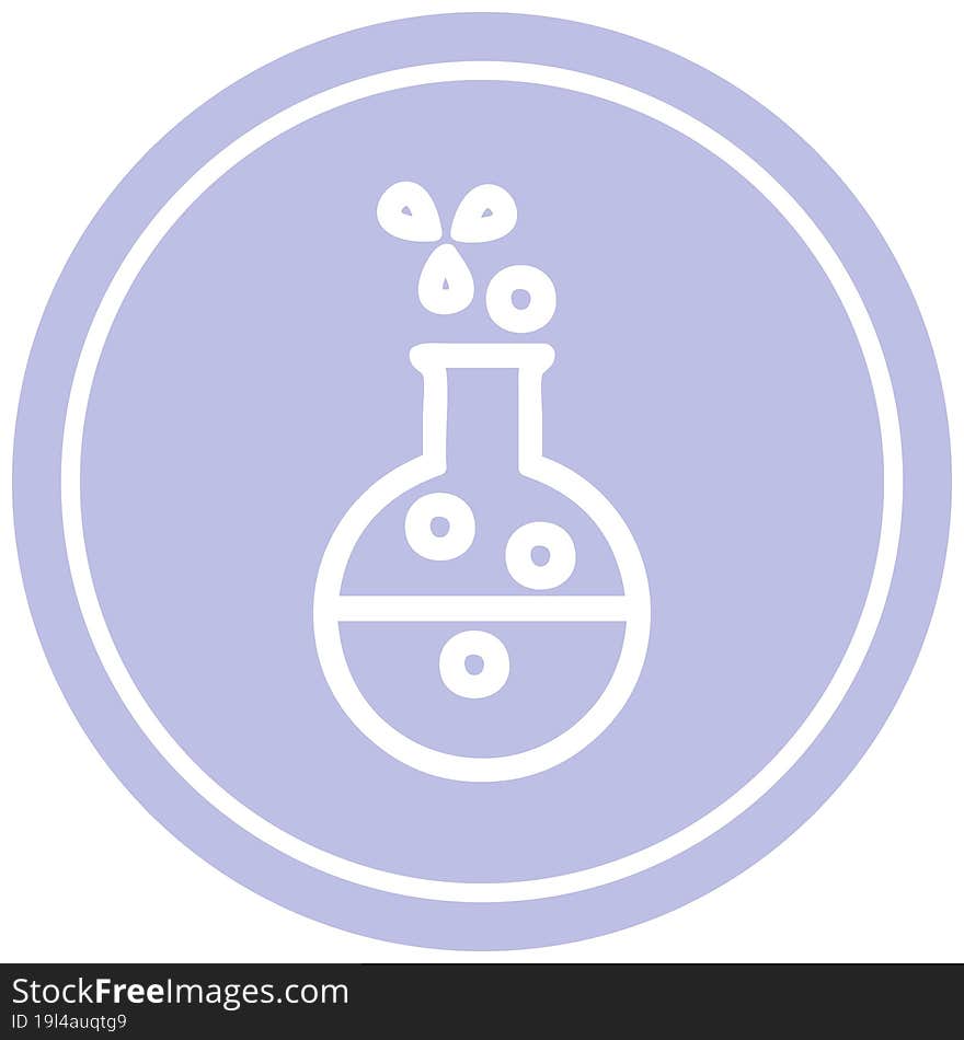 science experiment circular icon