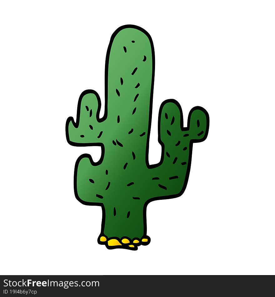 cartoon doodle cactus