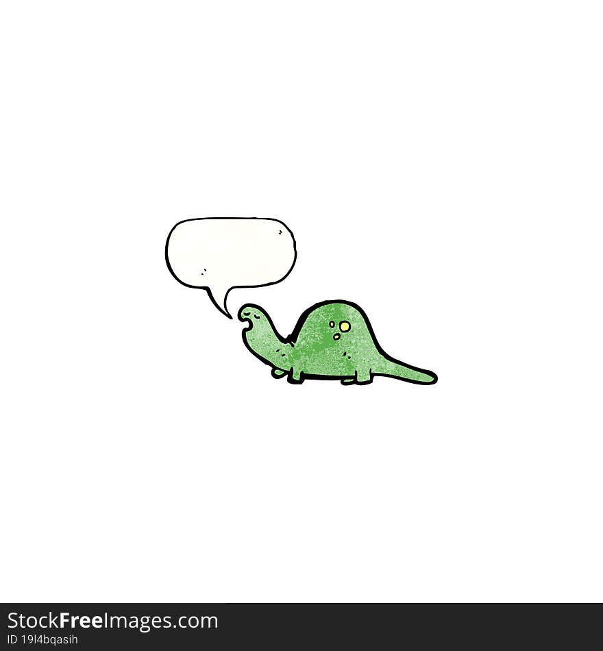 cute dinosaur with speech bubble