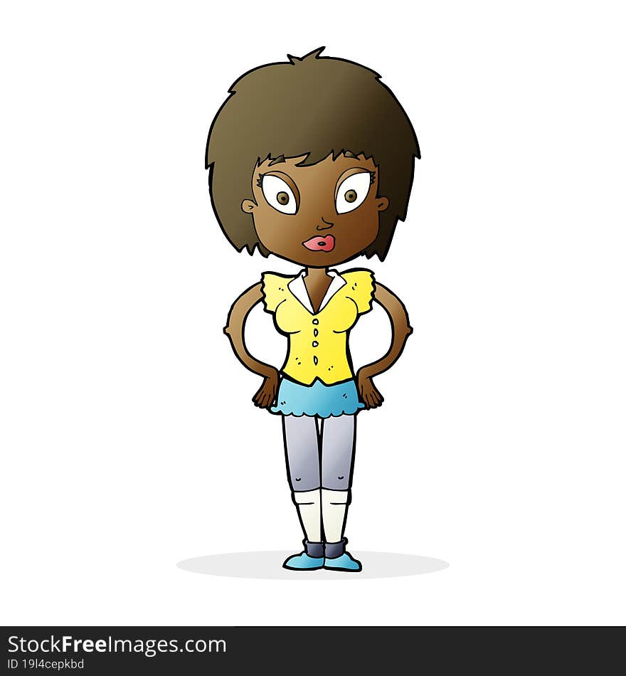 cartoon pretty girl