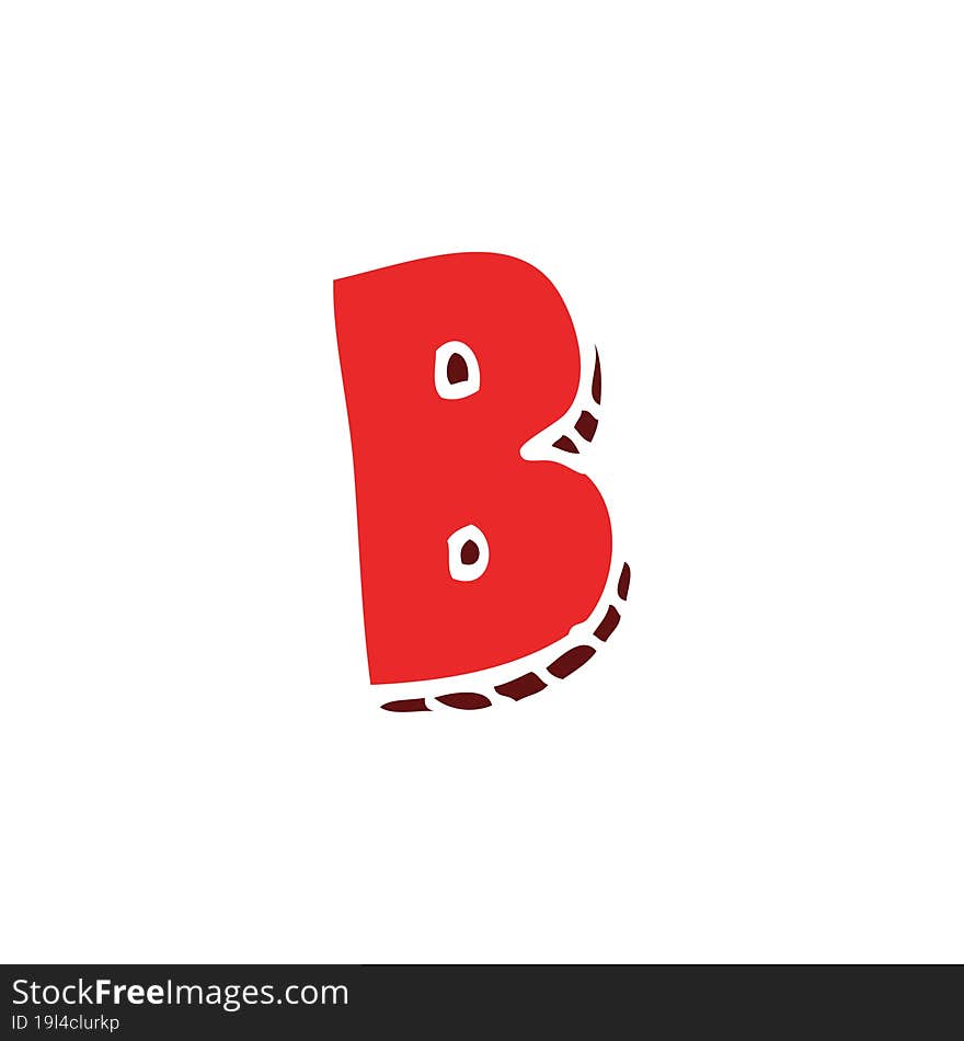 Cartoon Doodle Letter B