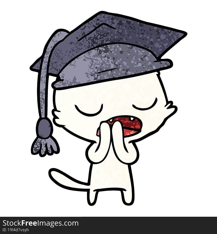 graduate talking cat cartoon. graduate talking cat cartoon