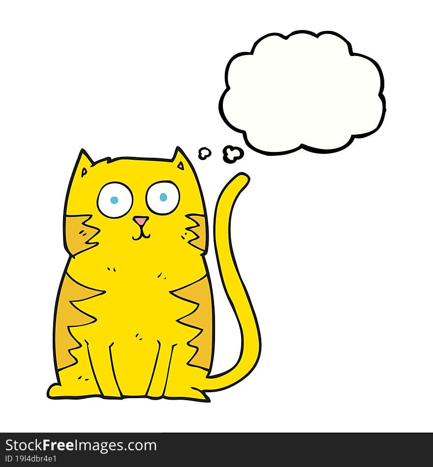 Thought Bubble Cartoon Cat