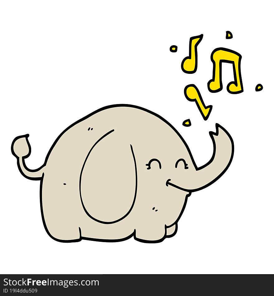 cartoon trumpeting elephant