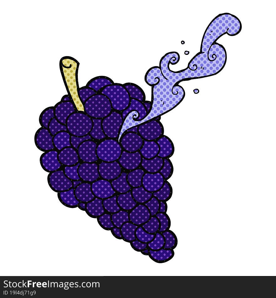 comic book style cartoon grapes