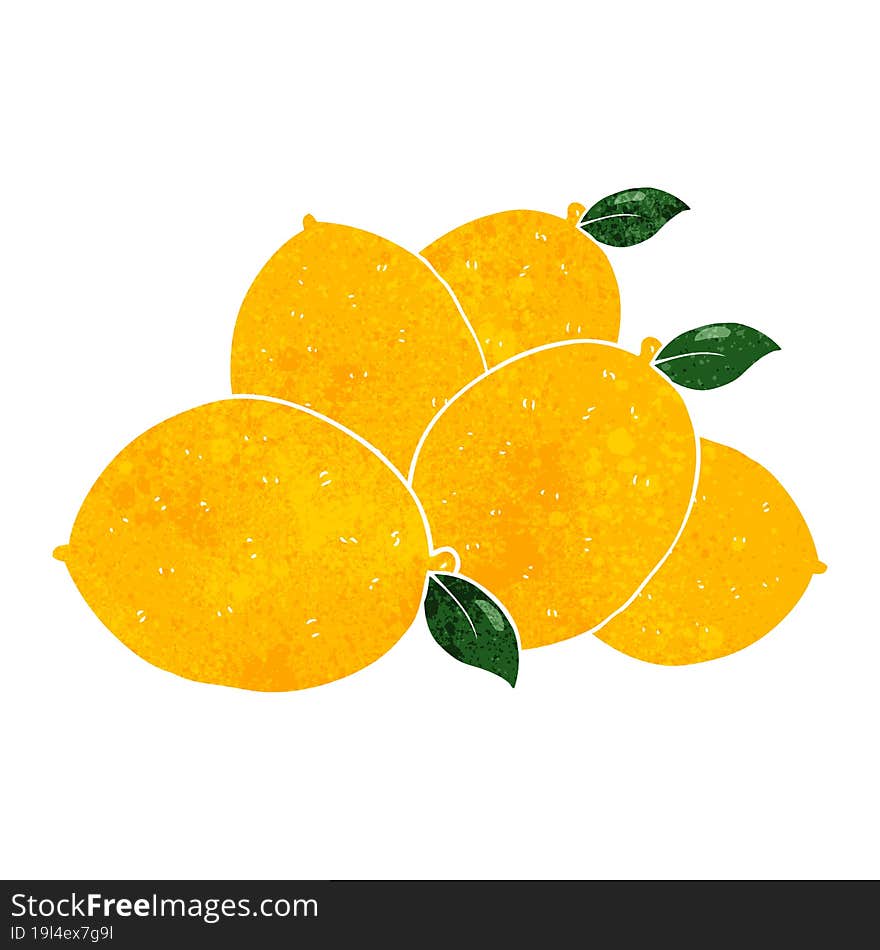 retro cartoon lemons