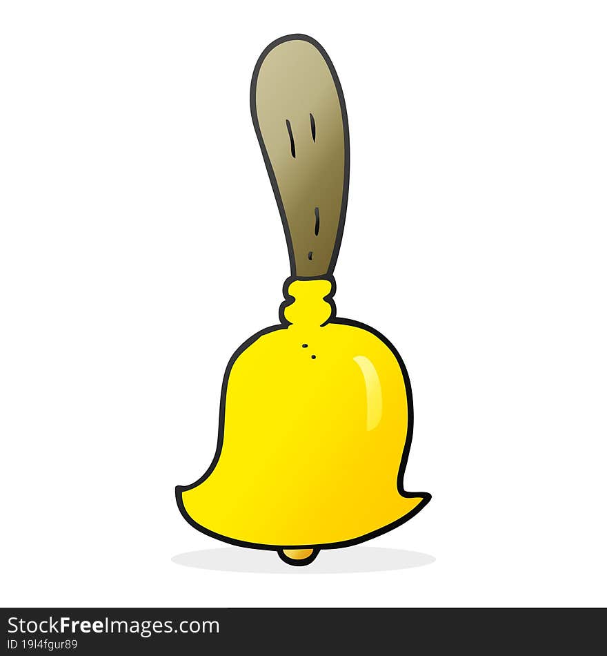 cartoon hand bell