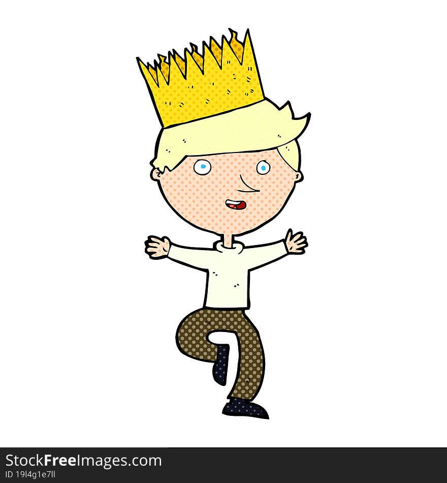 Cartoon Person Wearing Crown