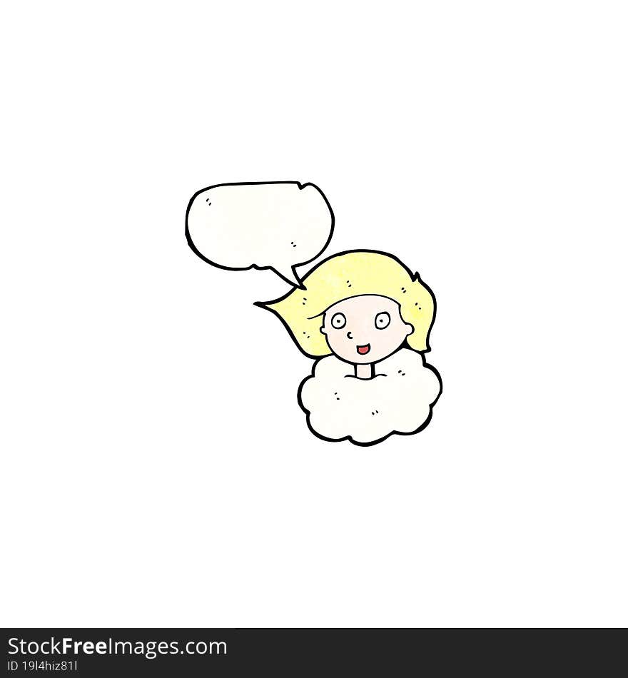 cartoon girl talking