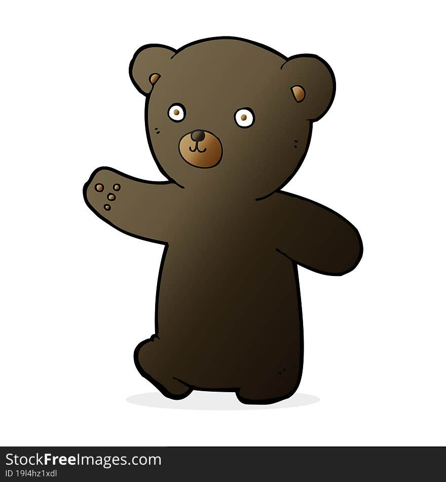 cartoon black bear cub