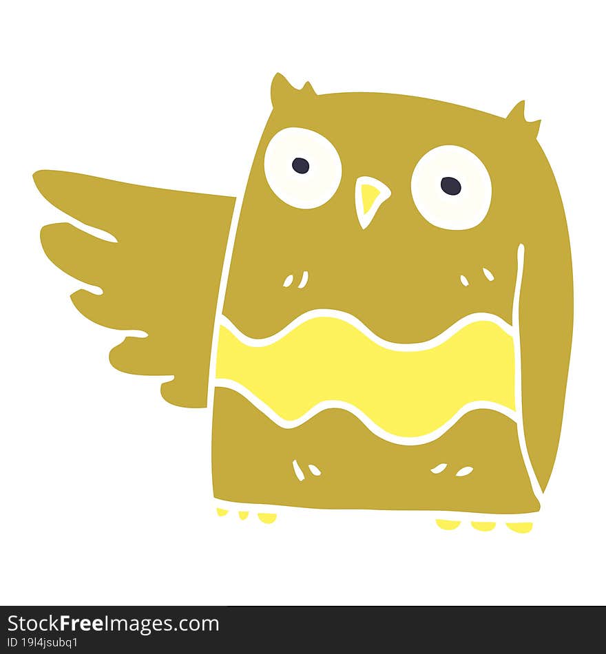 cartoon doodle happy owl