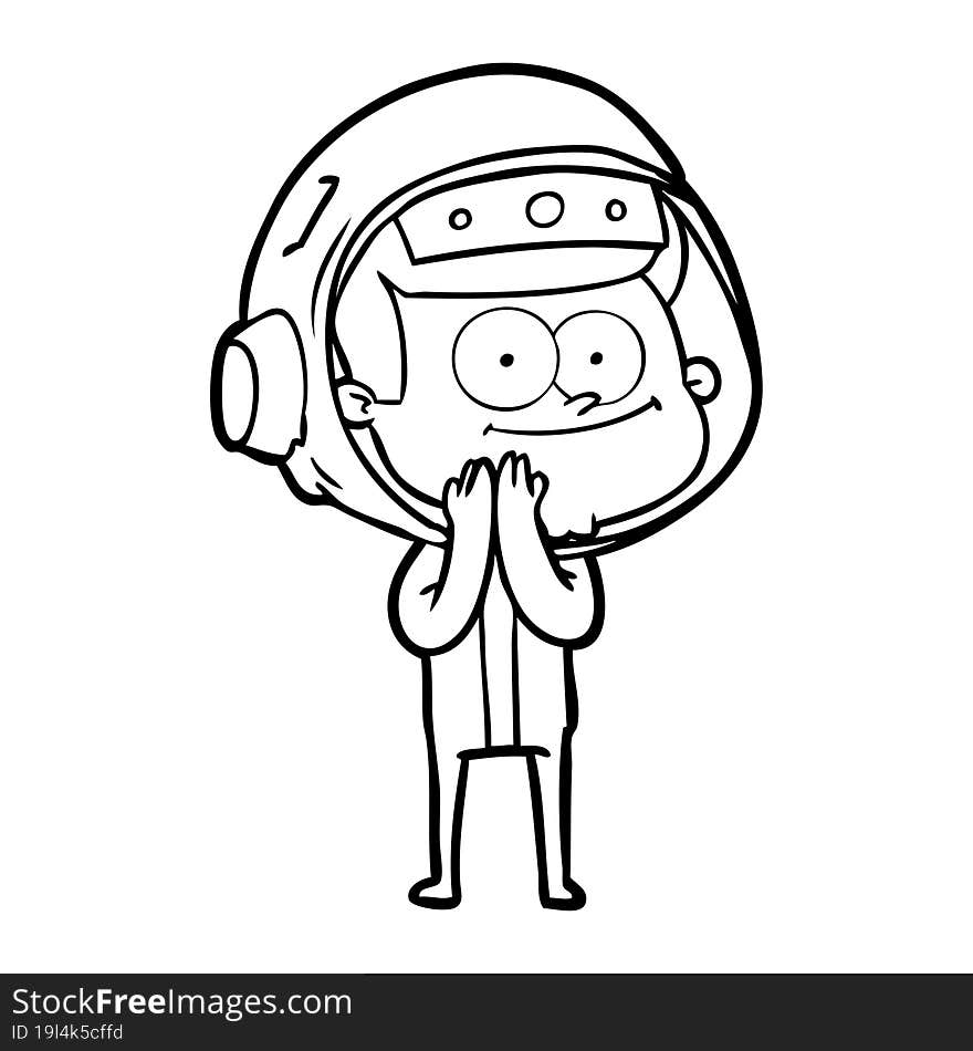 happy astronaut cartoon. happy astronaut cartoon