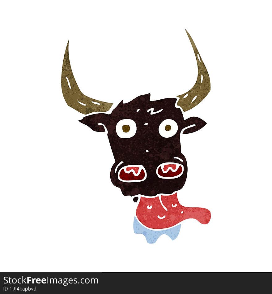 cartoon cow face