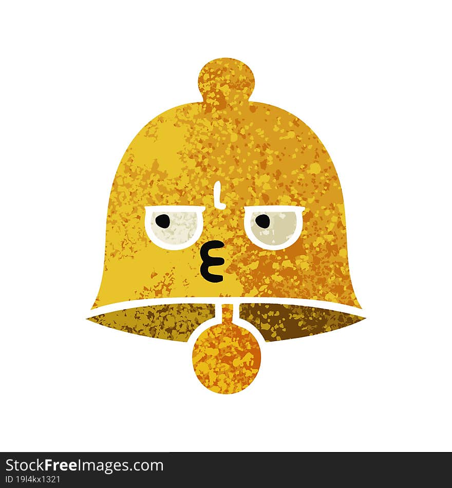 retro illustration style cartoon of a bell