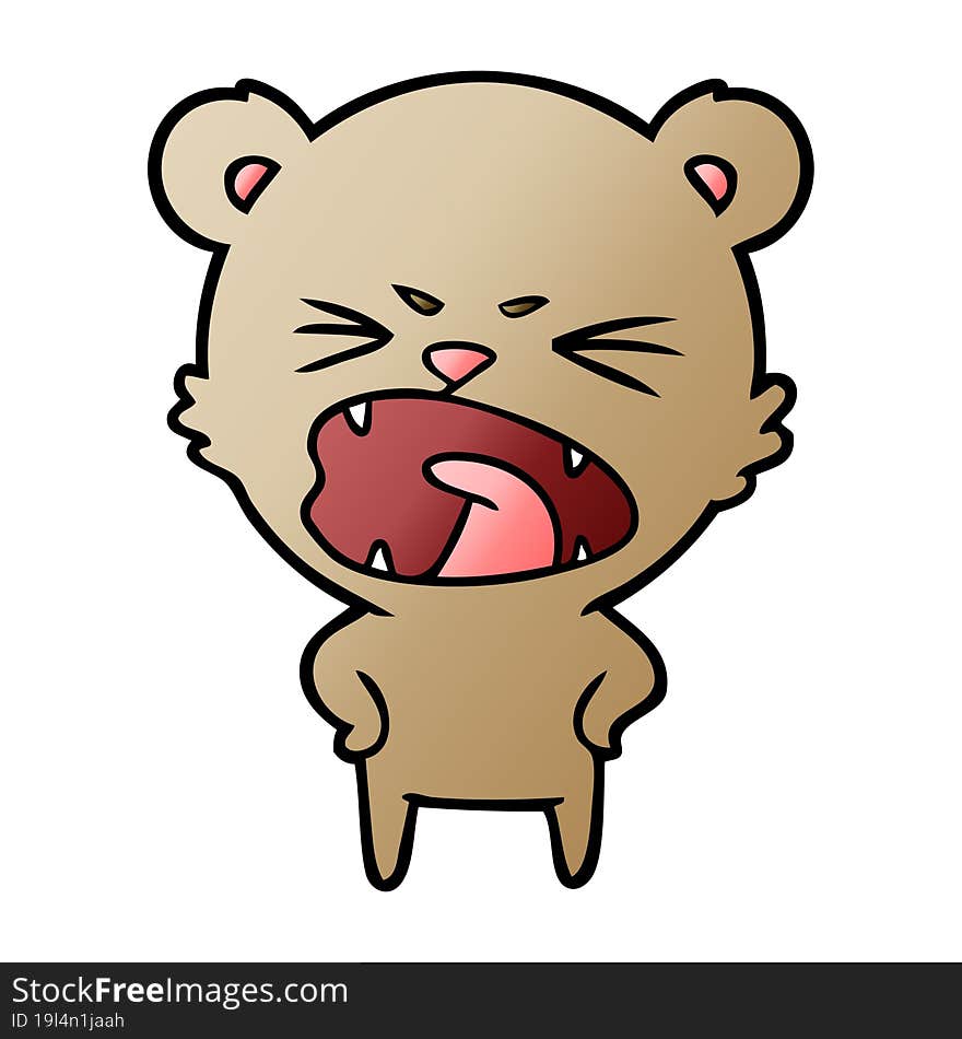 angry cartoon bear. angry cartoon bear