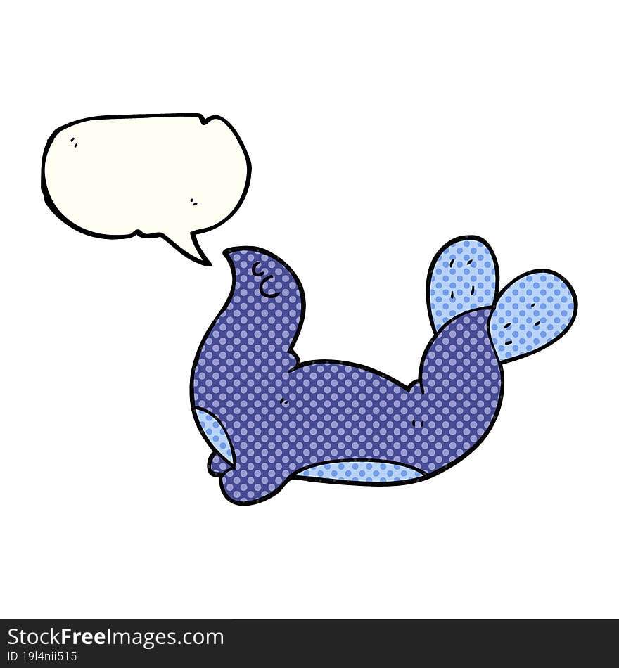 comic book speech bubble cartoon seal