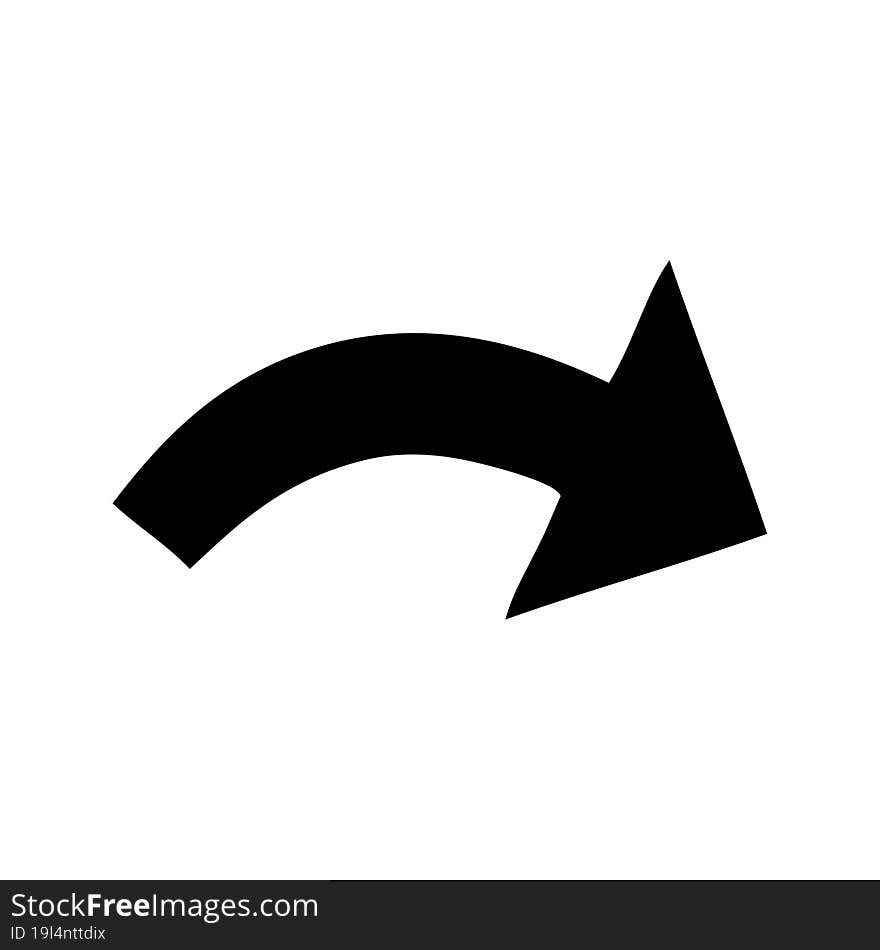 flat symbol pointing arrow