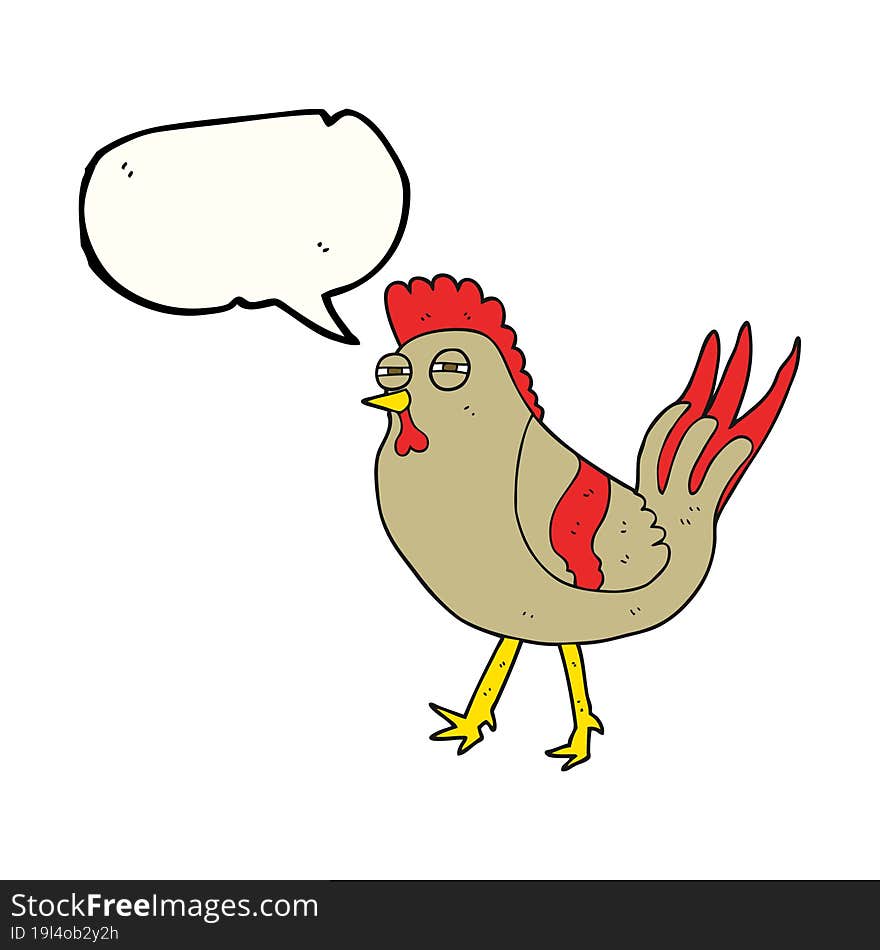 Speech Bubble Cartoon Chicken