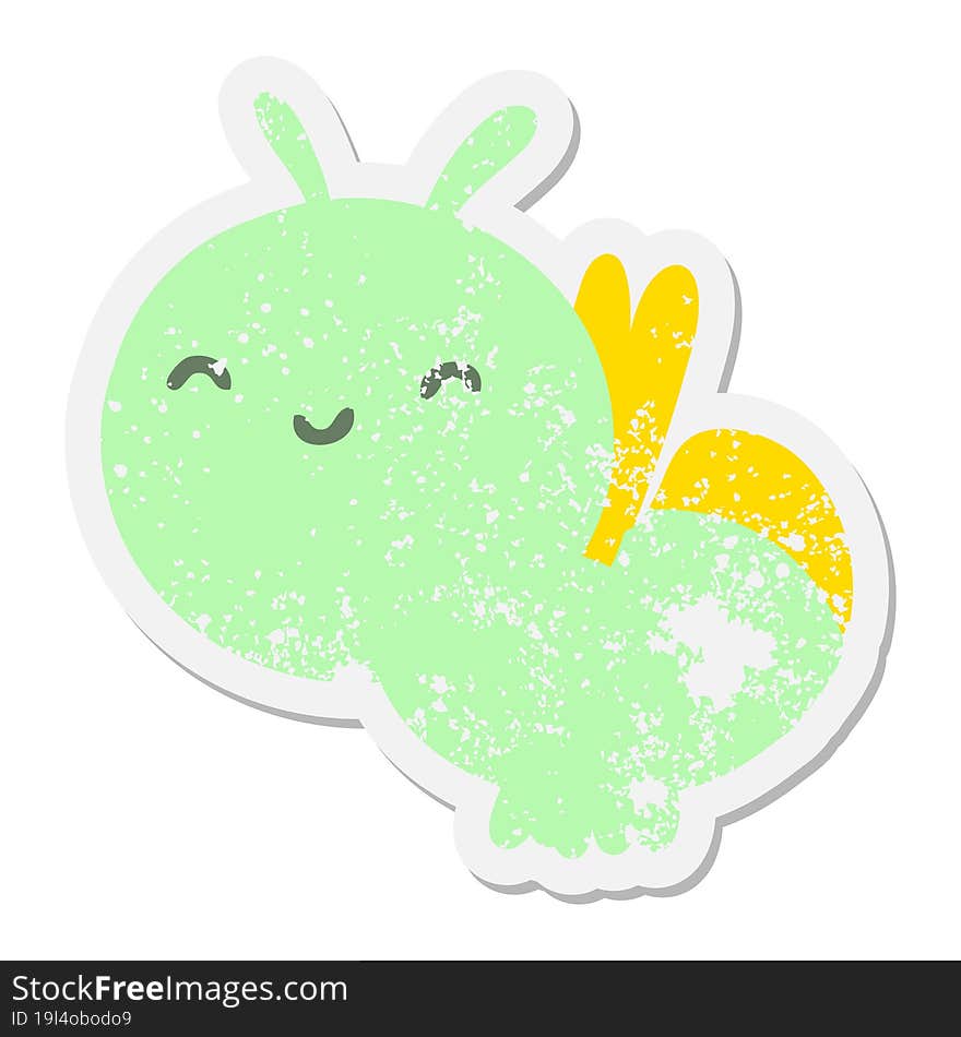 cute cartoon glow bug grunge sticker