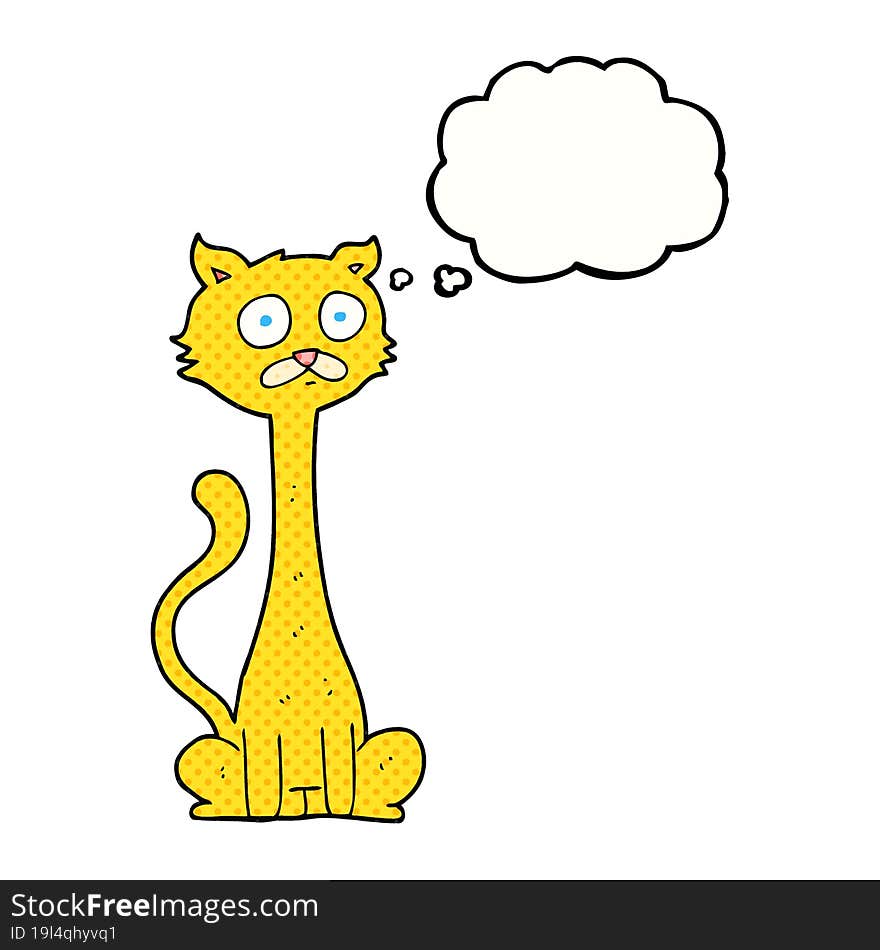 Thought Bubble Cartoon Cat