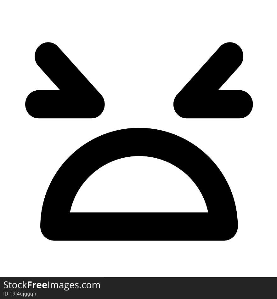 Simple Angry Face Icon