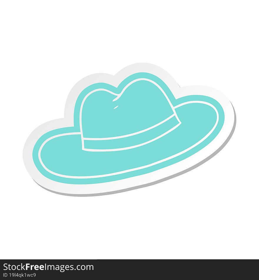 Cartoon Sticker Of A Hat