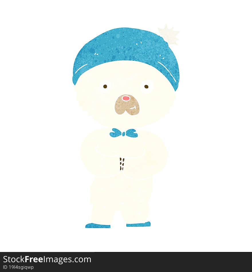 cartoon little polar bear