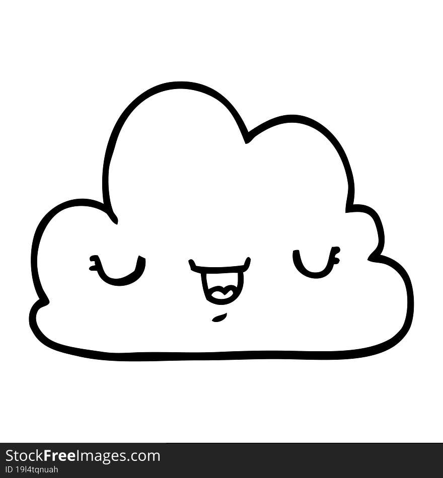 Cute Cartoon Cloud