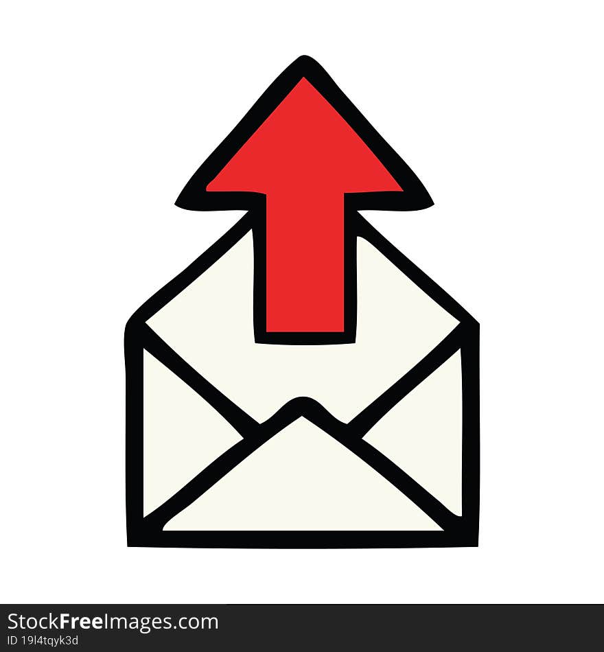 cute cartoon of a email sign. cute cartoon of a email sign