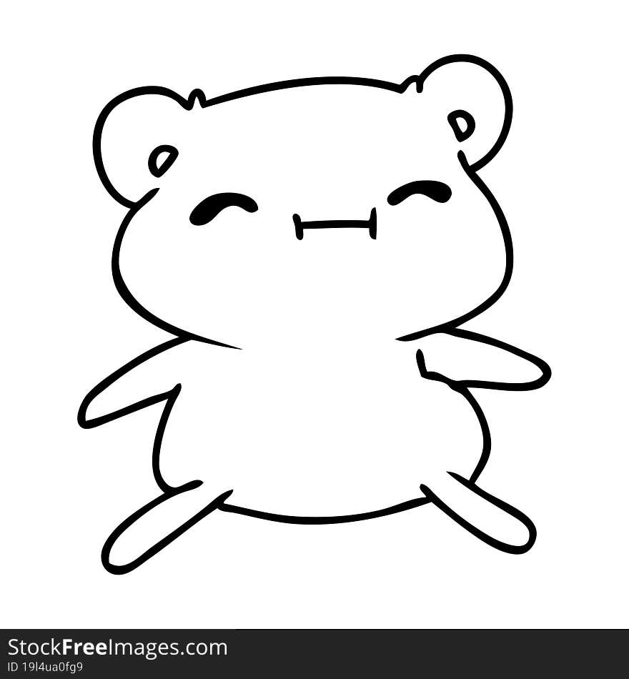 line drawing kawaii cute teddy bear