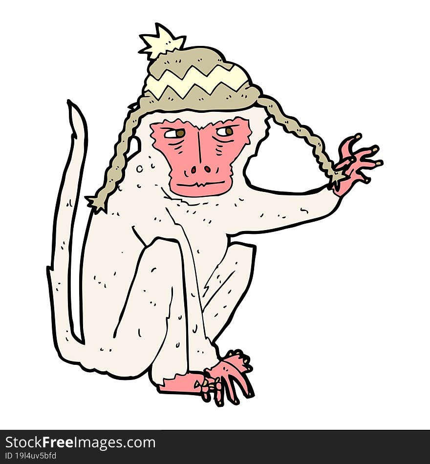 cartoon monkey wearing hat