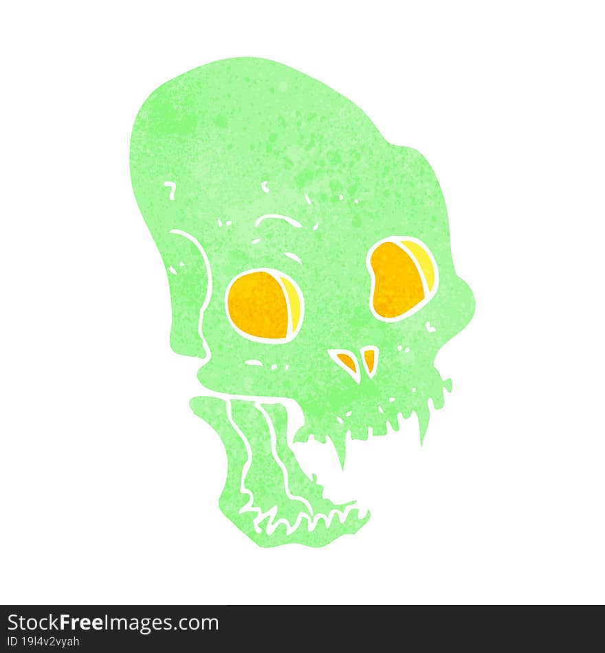 cartoon spooky vampire skull