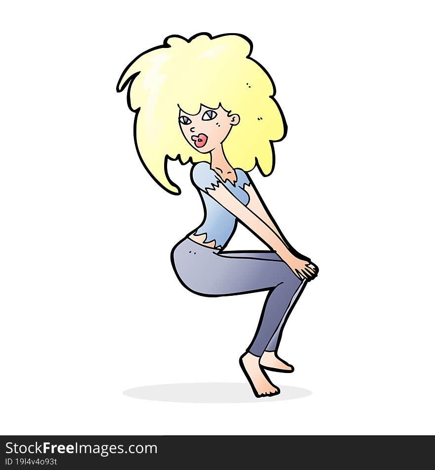 Cartoon Woman With Big Hair